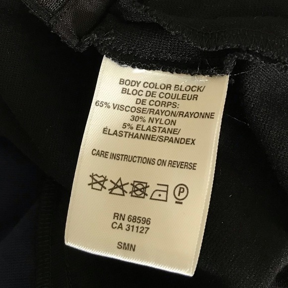 DKNYC Blue Black ColorBlock Skirt With Zip Slit - Picture 8 of 10